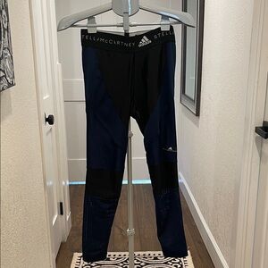 Adidas Stella McCartney Black and Navy Workout Running Leggings Small